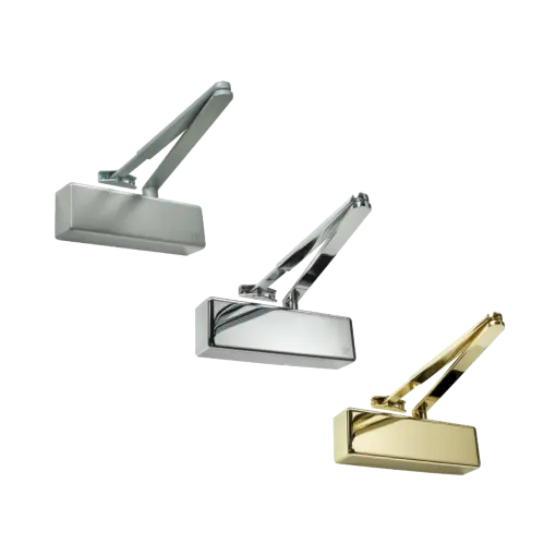 Rutland TS.3204 Door Closer, BC c/w Cover, Flatbar Armset PVD Brass