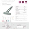 Rutland TS.3204 Door Closer, BC c/w Cover, Flatbar Armset Satin Nickel