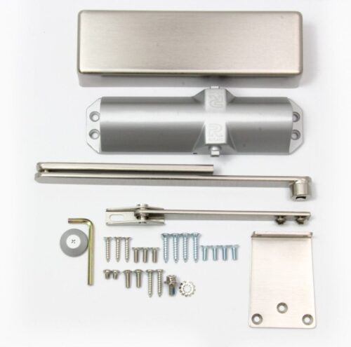 Rutland TS.3204 Door Closer c/w Cover, Flatbar Armset Silver