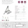 Rutland TS.4204 Door Closer c/w Cover, Flatbar Armset Satin Nickel