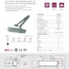 Rutland TS.5204 Door Closer, BC c/w Semi-Radius Cover, Flatbar Armset Silver