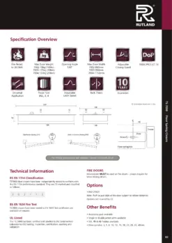 Rutland TS.7003NHO.SS Non Hold Open Floor Spring with BC c/w Cover Plate Satin Stainless Steel