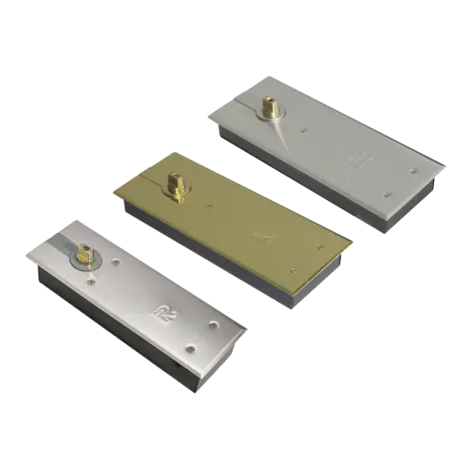 Rutland TS.7004NHO.DAX.PB Non Hold Open Floor Spring & Back Check c/w Cover Plate Polished Brass