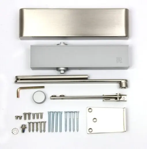 Rutland TS.9205 Door Closer, DABC c/w Semi-Radius Cover, Flatbar Armset Black