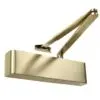 Rutland TS.9205 Door Closer, BC c/w Semi-Radius Cover, Flatbar Armset Satin Brass