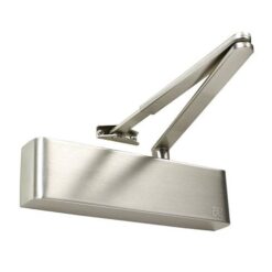 Rutland TS.9205 Door Closer, DABC c/w Semi-Radius Cover, Flatbar Armset Satin Nickel