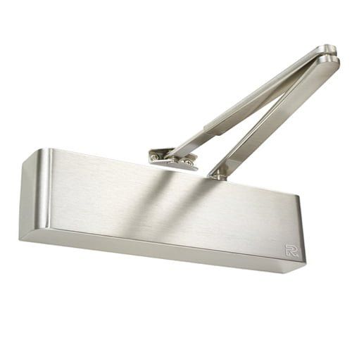 Rutland TS.9206 Door Closer c/w Semi-Radius Cover & Flatbar Armset Satin Stainless Steel