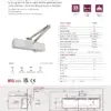 Rutland TS.9206 Door Closer c/w Semi-Radius Cover & Flatbar Armset Polished Nickel