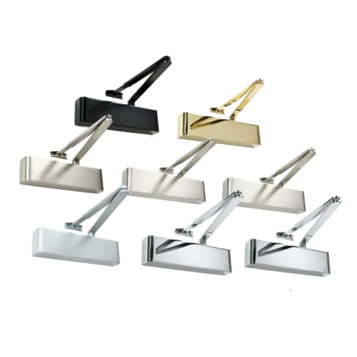 Rutland TS.9206 Door Closer c/w Semi-Radius Cover & Flatbar Armset Polished Nickel