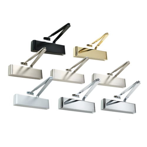 Rutland TS.9206 Door Closer c/w Semi-Radius Cover & Flatbar Armset Polished Stainless Steel