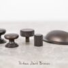 Old English Lincoln Solid Brass Victorian Knob 38mm on Concealed Fix - Urban Dark Bronze OEC1238UDB