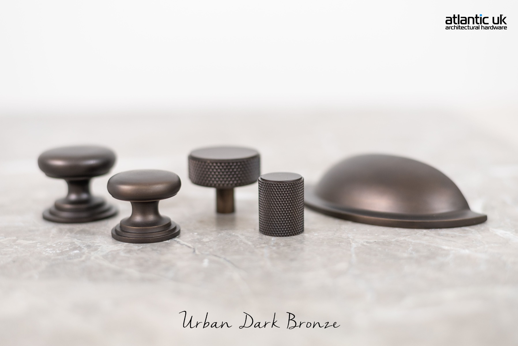 Old English Winchester Solid Brass Cabinet Cup Pull on Concealed Fix - Urban Dark Bronze OEC1176UDB