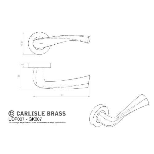 Carlisle Brass UDP007SN/INTB Sintra Latch Pack - Ultimate Door Pack Satin Nickel