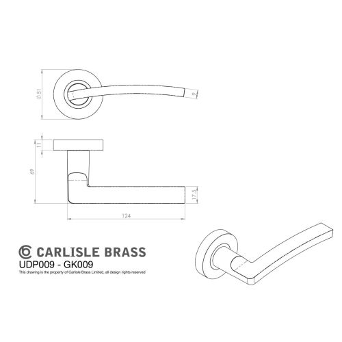 Carlisle Brass UDP009SN/INTB Tavira Latch Pack - Ultimate Door Pack Satin Nickel