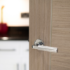Millhouse Brass Cartwright Designer Lever on Round Rose - Polished Chrome MHR200PC