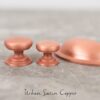 Old English Lincoln Solid Brass Victorian Knob 38mm on Concealed Fix - Urban Satin Copper OEC1238USC