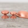 Old English Lincoln Solid Brass Victorian Knob 32mm on Concealed Fix - Urban Satin Copper OEC1232USC