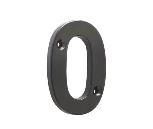 75mm Numeral 0 Black finish