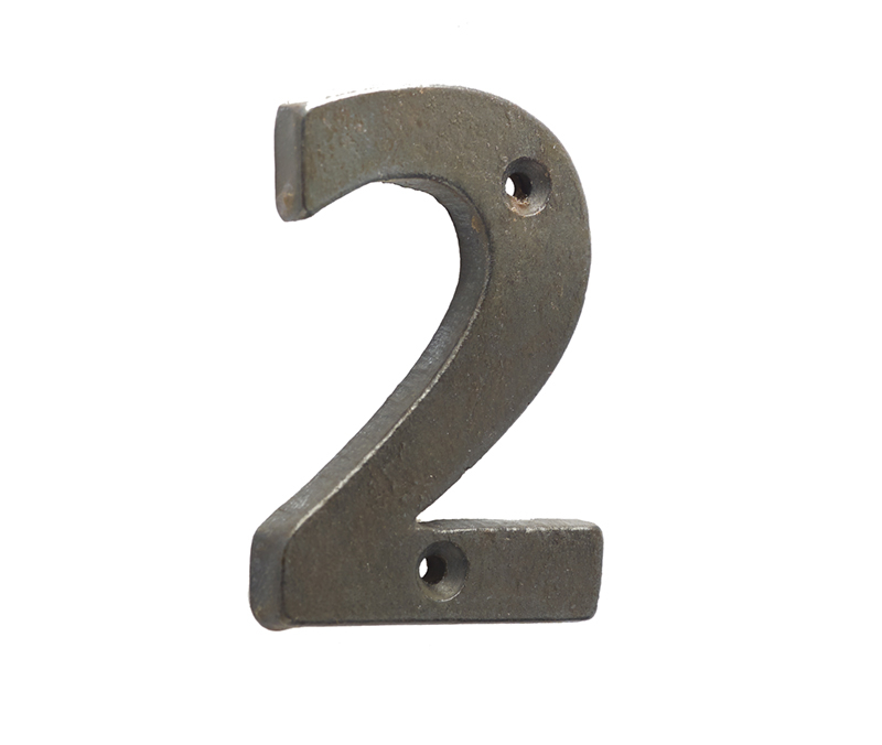 75mm Numeral 2 Beeswax finish