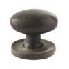 27x36mm Oval cabinet knob rose 31x15mm Besswax finish