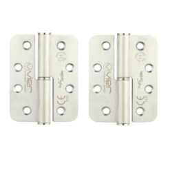 Zoo Hardware VLHR243RS Grade 11 Lift Off Hinge Stainless Steel - Radius - Grade 201 - 102 x 76 x 3mm - Right Hand Satin Stainless