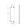 Frelan Black Silverline Finger Plate JC63 Porcelain