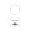Frelan 32mm PN Cupboard knob JV47BPN Polished Nickel