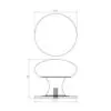 Frelan 42mm PN Cupboard knob JV47DPN Polished Nickel