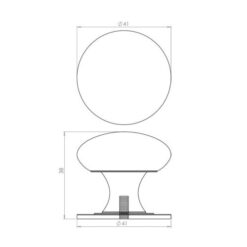 Frelan 42mm SB Cupboard knob JV47DSB