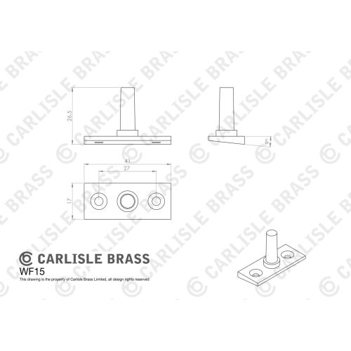 Carlisle Brass WF15 Ejma Pin Polished Brass