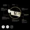 YALE PLATINUM 3 STAR 55/45 (100MM) NICKEL