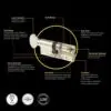YALE PLATINUM 3 STAR 40/50 (90MM) NICKEL