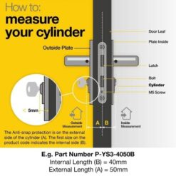 YALE PLATINUM 3 STAR 55/40 (95MM) NICKEL