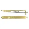 Zoo Hardware ZAS03R-PVDSB Door Handle Action Flush Bolt - Radius 20 x 200mm - PVD Satin Brass