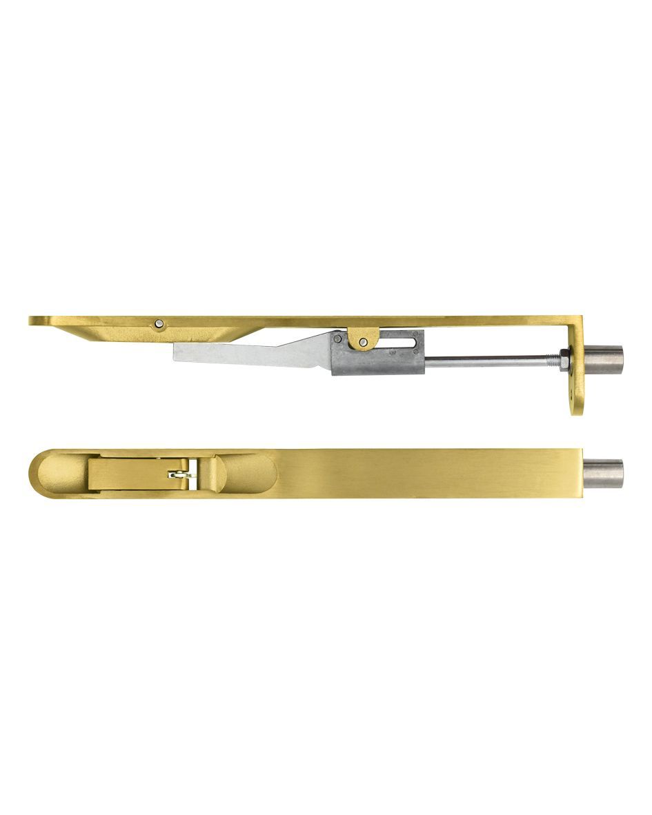 Zoo Hardware ZAS03R-PVDSB Door Handle Action Flush Bolt - Radius 20 x 200mm - PVD Satin Brass