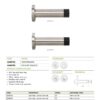 Zoo Hardware ZAS07-PVDGH Door Stop - Cylinder - 70mm Projection With Rose PVD Graphite