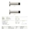 Zoo Hardware ZAS07-PVDGH Door Stop - Cylinder - 70mm Projection With Rose PVD Graphite
