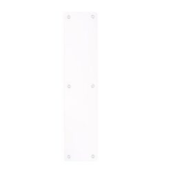 Zoo Hardware ZAS32RB-PCW Finger Plate - Blank (Rounded Corner) 75mm x 350mm - Powder Coated Matt White