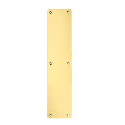 Zoo Hardware ZAS32RC-PVDSB Finger Plate - Blank (Rounded Corner) 75mm x 475mm - Rosso - Satin Brass