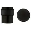 Zoo Hardware ZAS85-PCB Door Stop Floor Mounted - Round Collar - Flat Top - Powder Coated Matt Black
