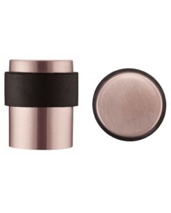 Zoo Hardware ZAS85-TRG Door Stop Floor Mounted - Round Collar - Flat Top - Tuscan Rose Gold