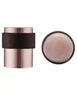 Zoo Hardware ZAS85-TRG Door Stop Floor Mounted - Round Collar - Flat Top - Tuscan Rose Gold
