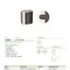 Zoo Hardware ZAS86-PCB Door Stop Floor Mounted - Round - Powder Coated Matt Black