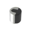 Zoo Hardware ZAS86-PCB Door Stop Floor Mounted - Round - Powder Coated Matt Black