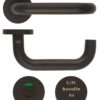 Zoo Hardware ZCS030LL-PCB 19mm Lift to Lock Tubular Return to Door Door Handle set -Push On Rose - Grade 304 - PCB Powder Coated Black