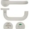 Zoo Hardware ZCS030LL-PCW 19mm Lift to Lock Tubular Return to Door Door Handle set -Push On Rose - Grade 304 - PCW Powder Coated White