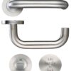 Zoo Hardware Lift To lock Kit Complete with Door Handle Set and Din Lock 60mm ZCS030LLSS-ZDL7260LLSS