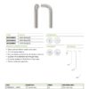 Zoo Hardware 19mm X 425mm Back To Back Pull Handle Set (With Grub Screws)- Rosso - Powder Coated Matt Black ZCSD425-GS-PCB