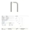 Zoo Hardware 19mm X 300mm Back To Back Pull Handle Set (With Grub Screws)- Rosso - PVD Satin Brass ZCSD300-GS-PVDSB