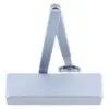 Zoo Hardware Size 2-4 Template Selectable Closer - Silver - Complete with Semi Radius Cover & Flat Arm ZDC0024S-SE